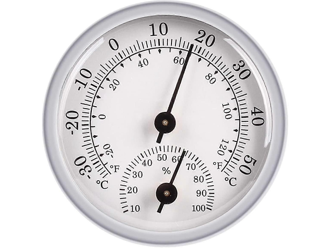 Termómetro Higrómetro Mini Analógico Com Sensor, Medidor De Temperatura E Humidade Para Répteis E Estufa E Interior, Em Plástico - Elysve