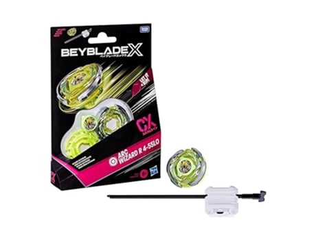 Kit inicial Beyblade X Arc Wizard R 4 (caixa de 55L) com pião e lançador (F1679, Hasbrop24pn)