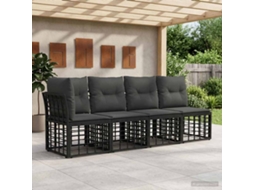 Vidaxl Sofá De Jardim Para 4 Pessoas Com Braço Esquerdo 4 Pcs