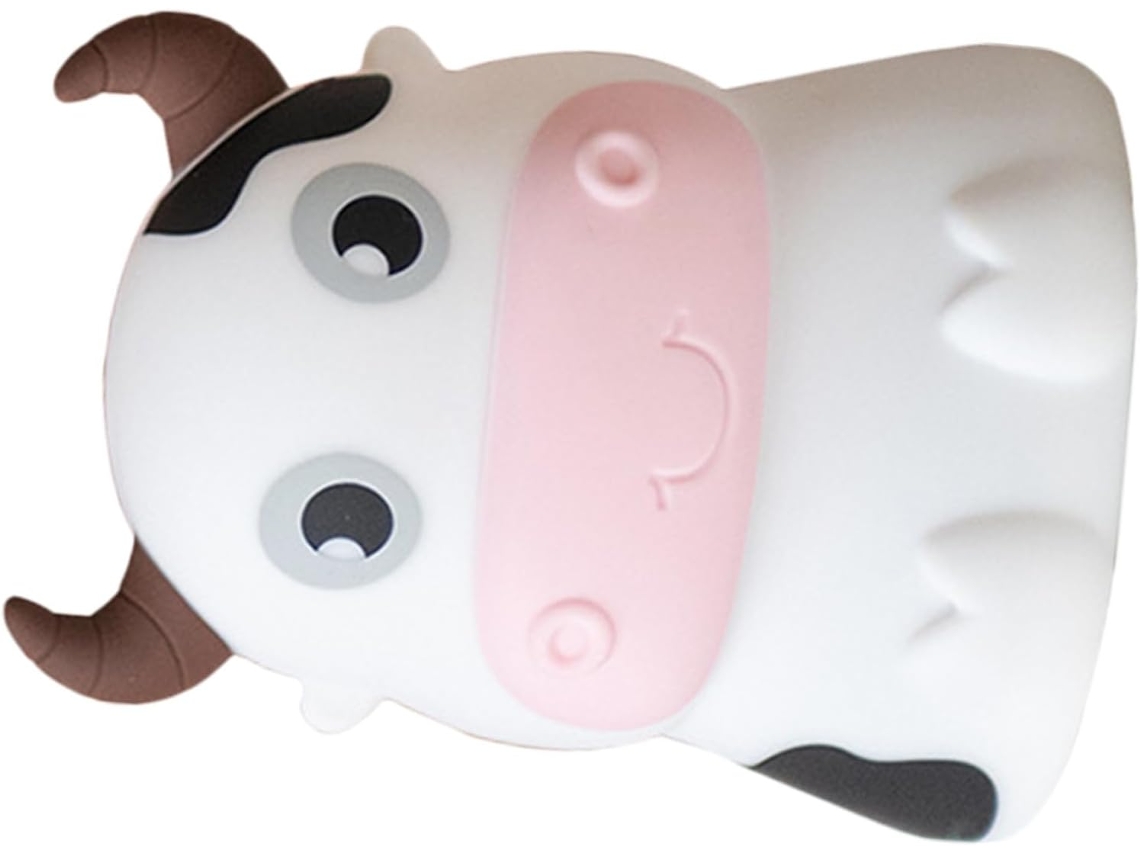 Luminária Noturna Em Formato De Vaca, Feita Silicone Macio E Elegante,