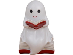 Fantasma De Halloween Com Luz Led, Estatueta Fofa Resina, Decoração