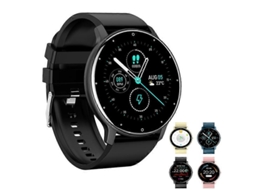 Relógio inteligente feminino para fitness com Bluetooth e monitor de frequência cardíaca.
