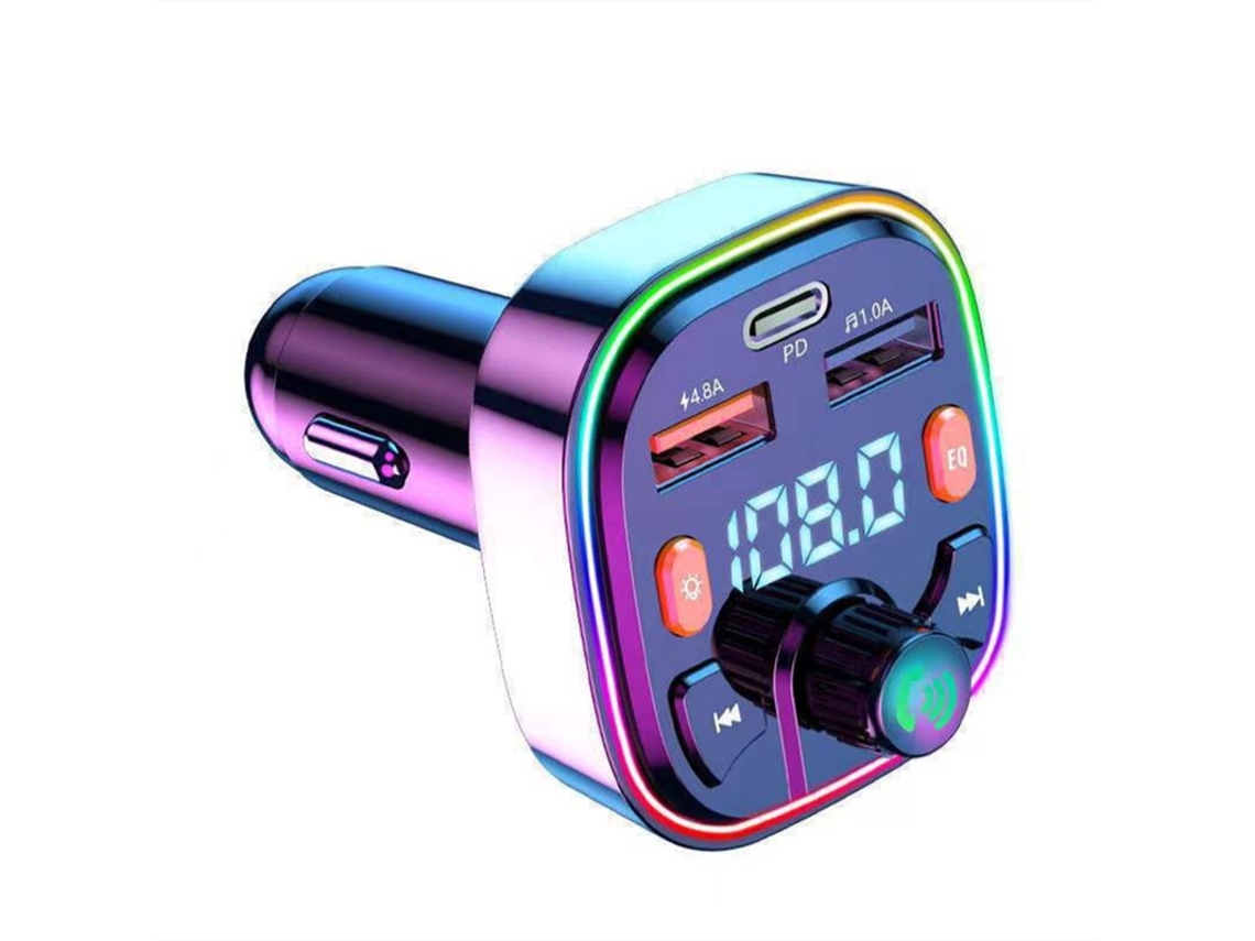 Transmissor Fm YIZHOOD Q5 4.8A Bluetooth 5.0 Mãos-Livres 2 Usb Preto