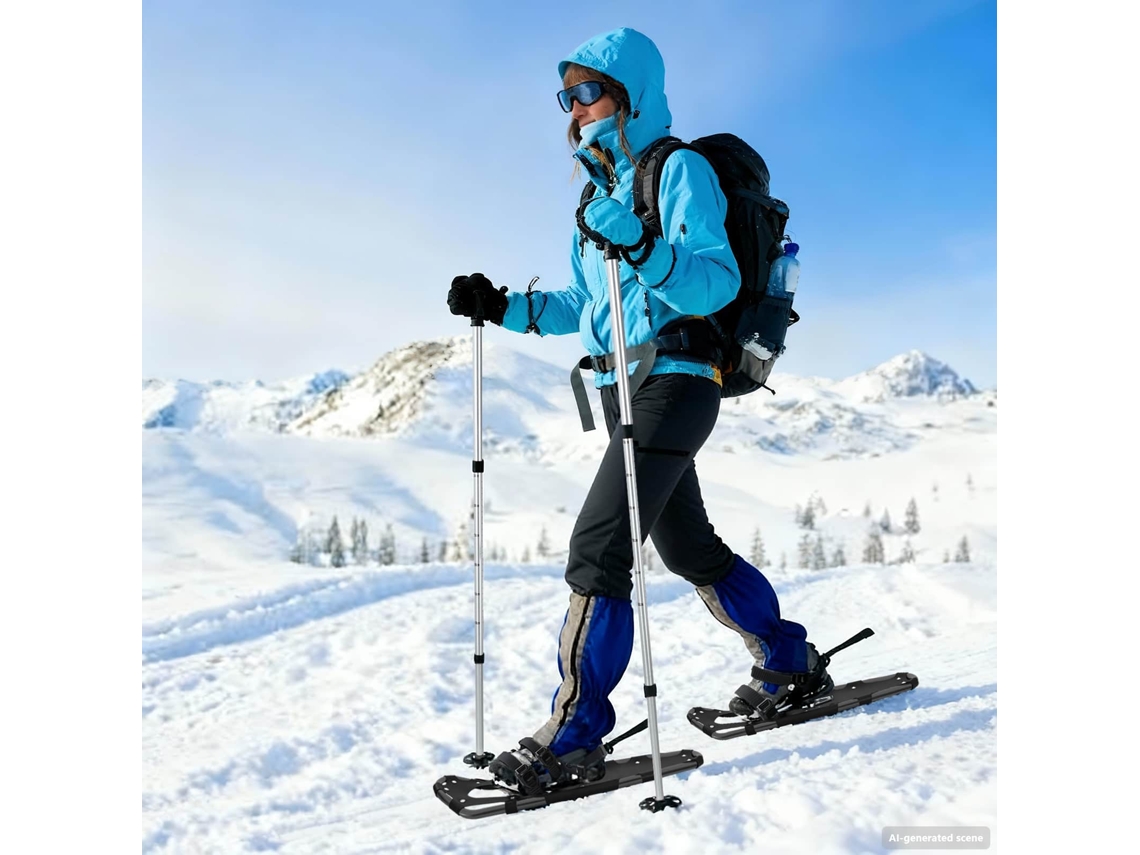 Vidaxl Raquetes De Neve 3 Em 1 Preto 78,5 X 22 Cm Alumínio E Hdpe
