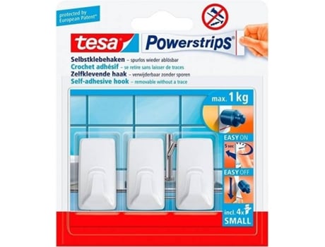Cabide Adesivo TESA Retangular Powerstrips 57072 (1kg)