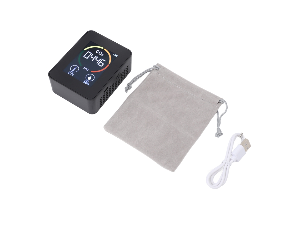 Medidor de Qualidade do Ar Primerox com Sensor de CO2, Temperatura e Umidade