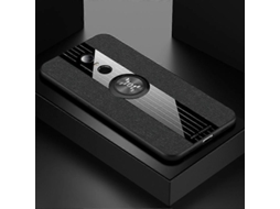Capa Protetora Xinli Em Tpu Resistente A Impactos Com Textura De Tecido Costurado E Suporte De Anel Para Xiaomi Redmi 5 Plus (vermelha)