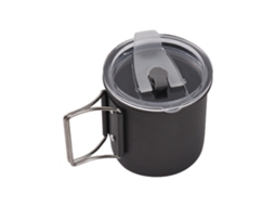 Copo de Água de Camping Alumínio 300ml com Alça Plegável