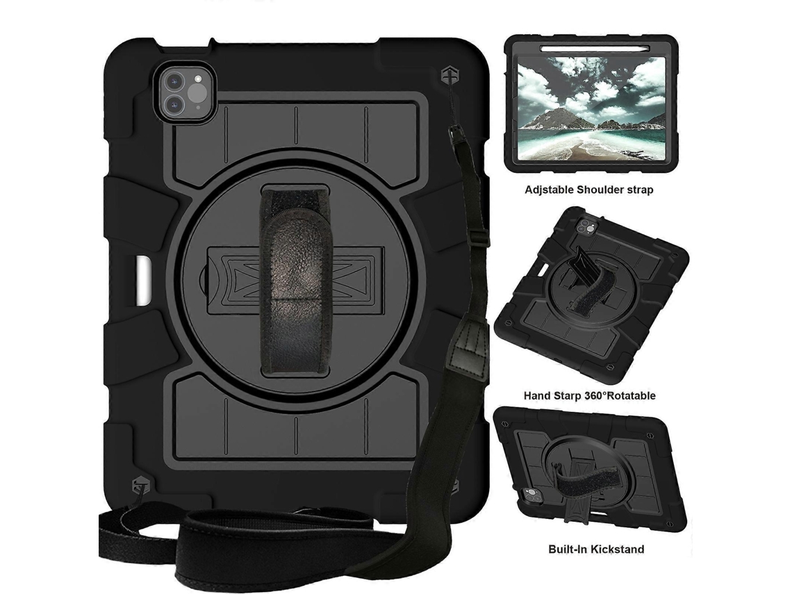 Capa de silicone híbrida à prova de choque Webake para tablet com alça de ombro