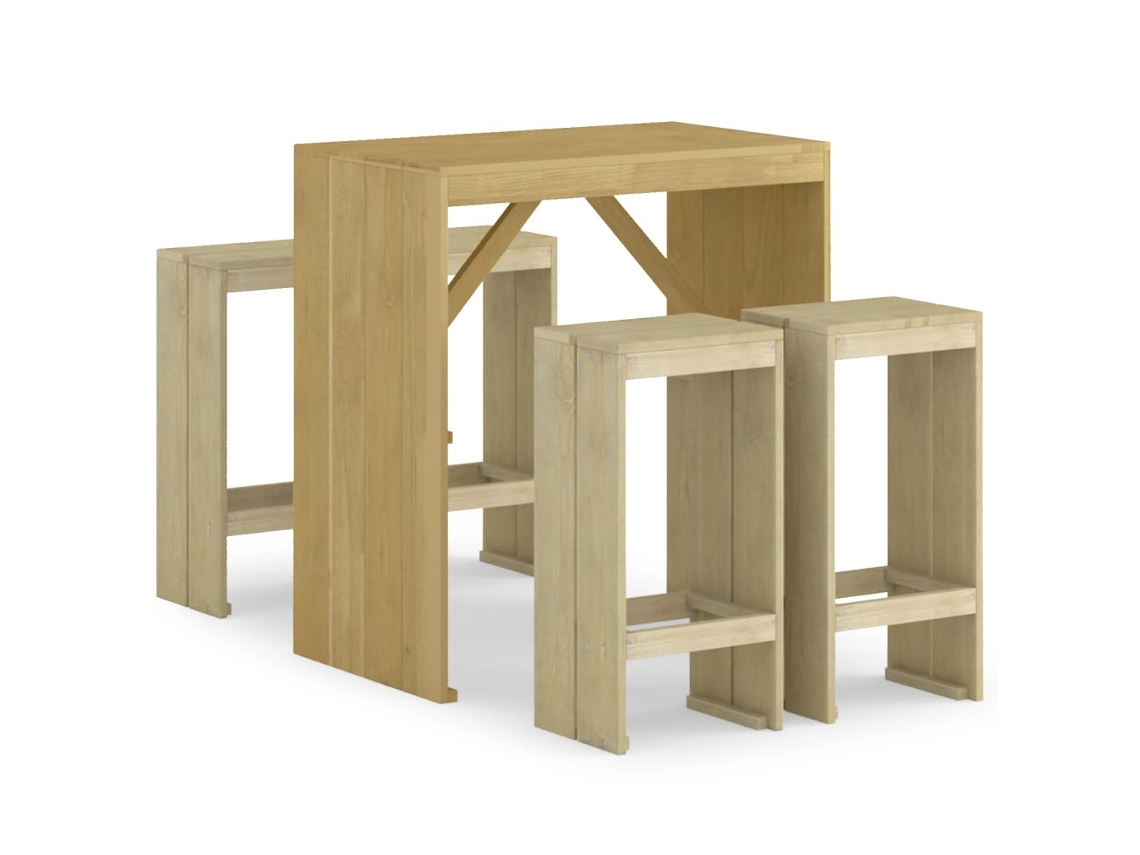 Garden Bar Set, Garden Bar Sets Vidaxl Marrom Madeira De Pinho (n/a)