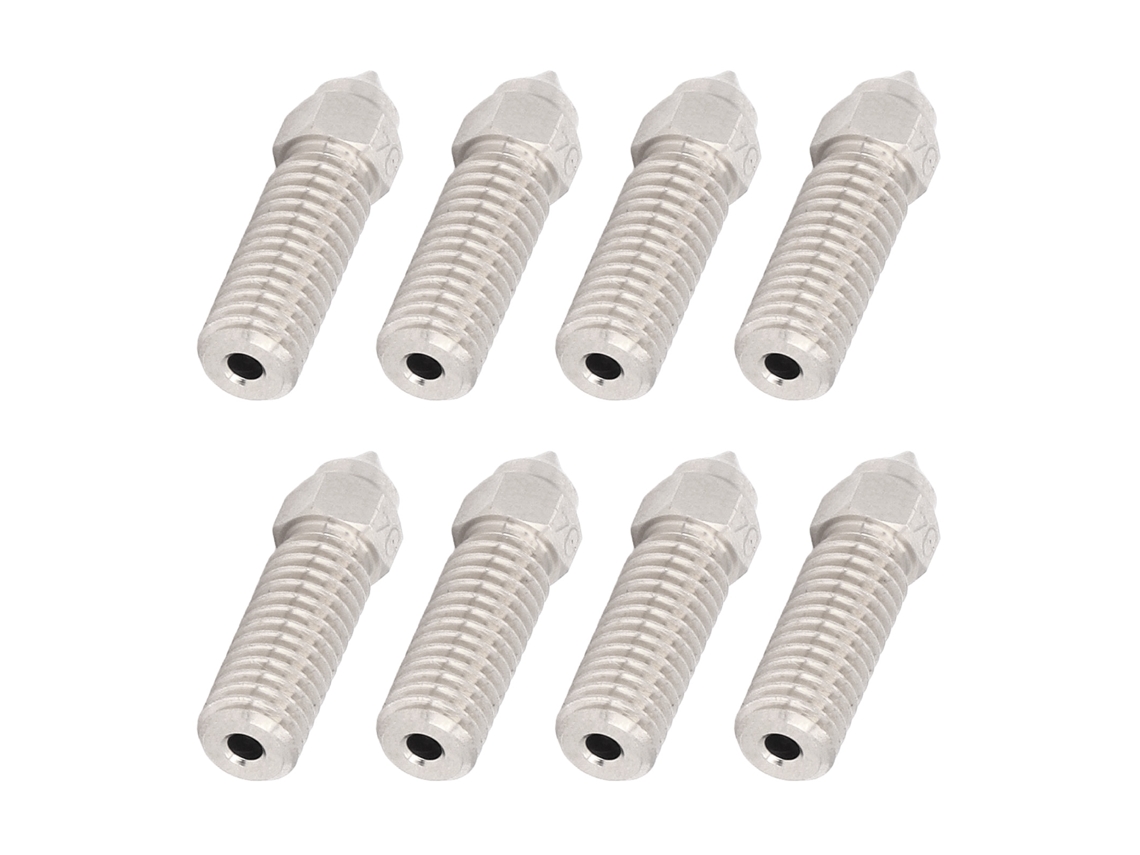 8 Peças De Bico De Extrusora De Impressora 3d M6 0.4mm Cobre Cromo Zircônio Alta Condutividade Térmica