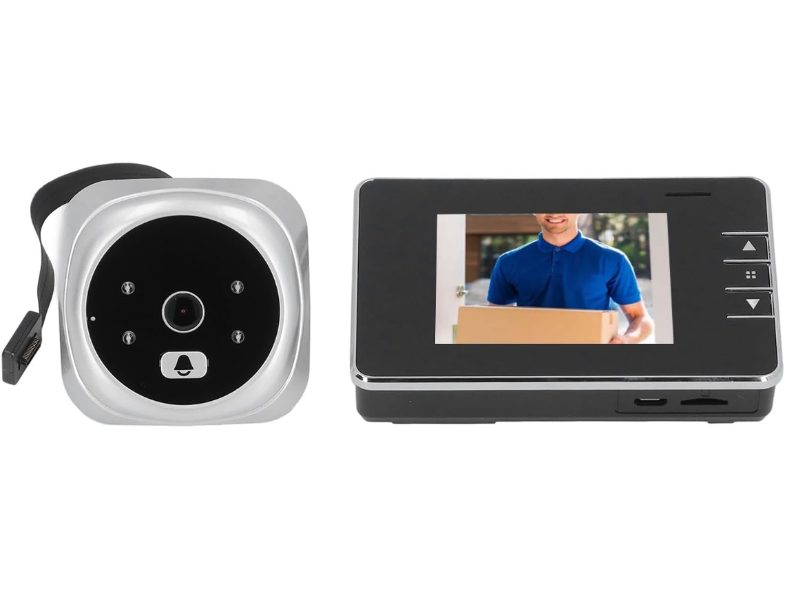 Heepdd Video Campainha, Câmera Porta Viewfinder com Ângulo Amplo de 120 Graus e Visão Noturna, Áudio Bidirecional