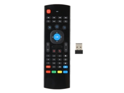 Controle Remoto Sem Fio Mali com Mouse e Teclado 2.4g Sensor de Movimento Preto para Computador