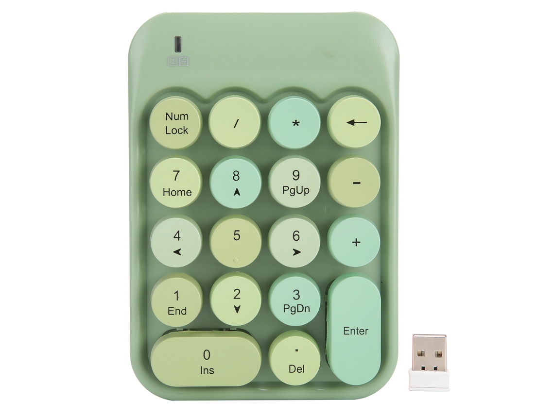 Aetheria teclado Numérico Sem Fio 2.4g Ak18 Chocolate Keycap com 18 Teclas para Jogos e Digitação