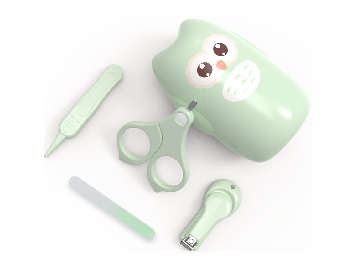 Primerox kit de Cuidados com Unhas para Bebê Newborn Infant com Caixa de Proteção Verde Menta