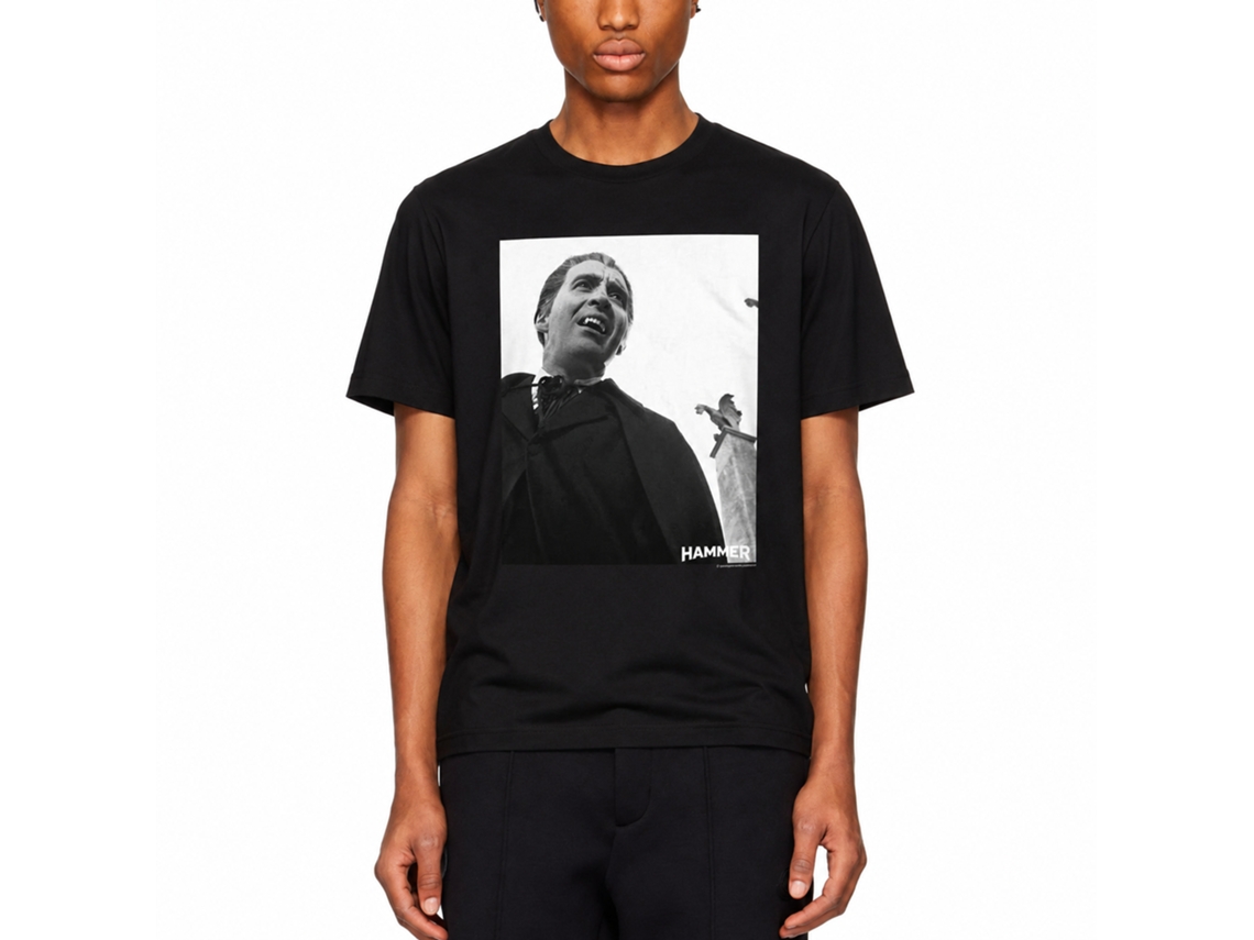Rockinstone Horror Movies Dracula Screenshot Black Adult T-shirt Size:l