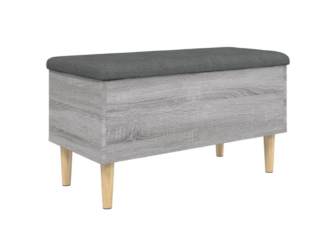 Storage Bench, Storage Benches Vidaxl Cinzeto Madeira Processada (82 X 42 X 46 Cm)