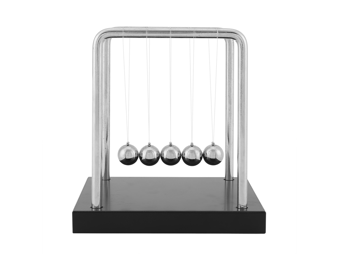 Pendulo de Newton Bola de Aço Balanço Brinquedo Mesa Ciência