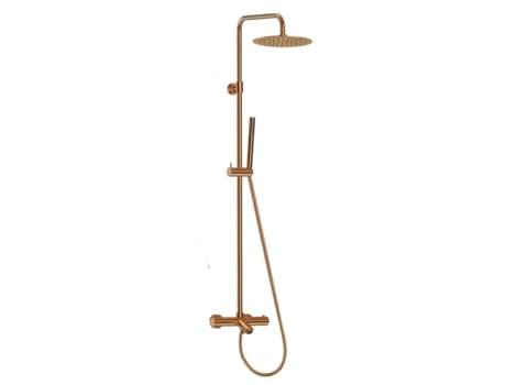 Luisa Ii 250 Coluna Termostática De Banho E Duche Em Cobre Escovado Essebagno