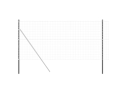 Conjunto 2 Poste De Cerca Vidaxl Cinzento Aço (130 Cm)