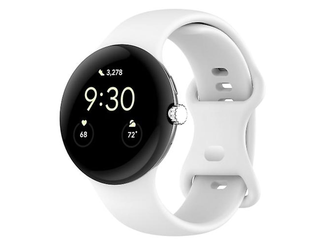 Lurelia Pulseira Loop, Compatível Com Google Pixel Watch, De Silicone Cor Sólida, Branco, Design Versátil