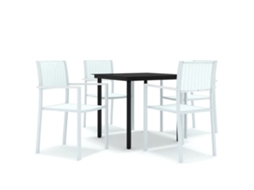 Maison Exclusive - 5 Pcs Conjunto De Jantar Para Jardim Branco