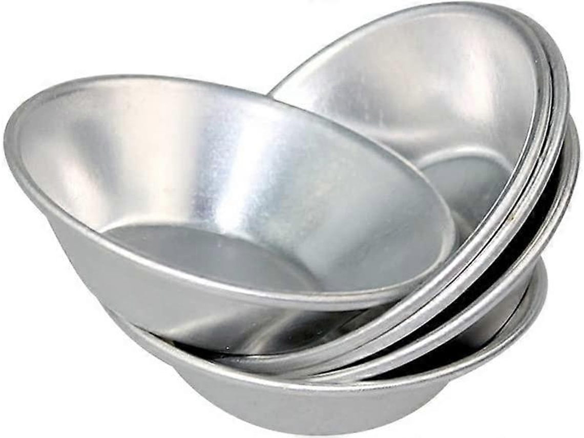 Omni molde de Tarta de Ovo e Pudim para Bolos Grossos Ferramentas Diy 20 Peças de Alumínio 7,2*2cm Plata