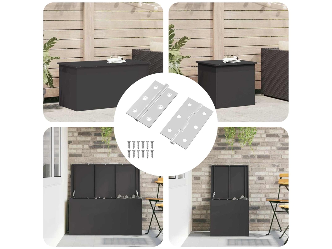 Vidaxl Dobradiça Liso 2 Unid. Prateado 58 X 35 X 1 Mm Aço