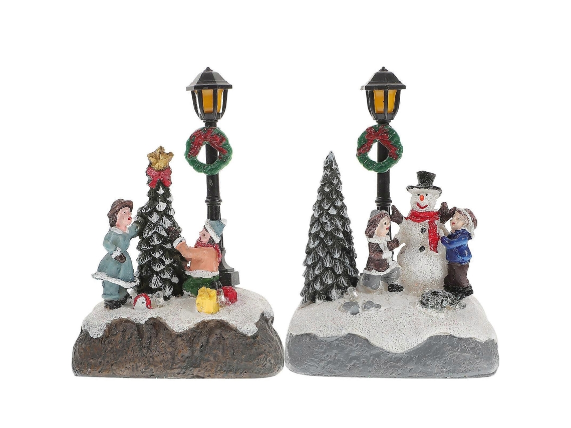 2 Enfeites De Resina Com Tema De Natal Para Decoração De Mesa