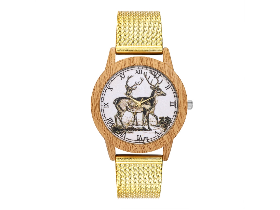 Reloj De Pulsera Unisex Simple De Silicona Con Malla Oro Zhoulianfa