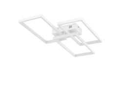Nettlife Metal Branco Conduziu A Luz De Teto 72 W 80 Cm Moderna Lâmpada Regulável Para Sala De Estar Com Design Retangular Para Quartos,