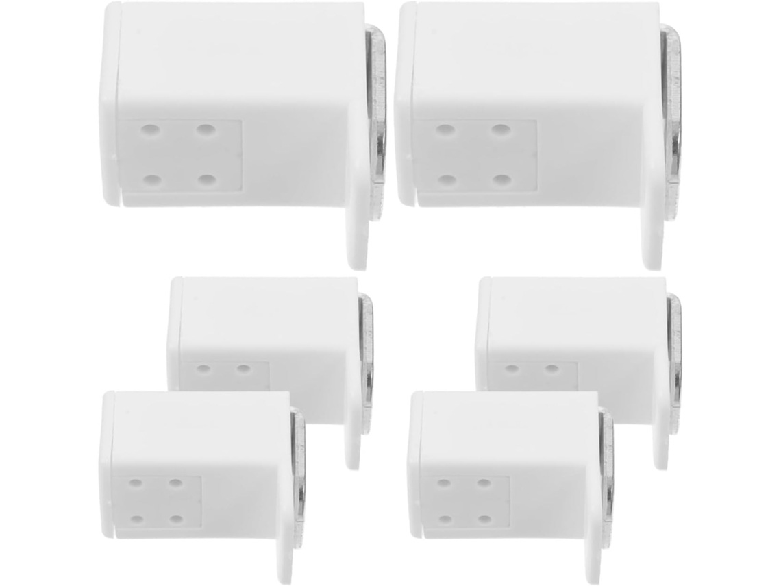 Conjunto De 6 Suportes Plástico Em Formato L Para Cortinas Plissadas, Seguros E Fáceis De Instalar Para Trilhos