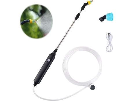 Pulverizador elétrico de jardim DOUBFIVSY com 2 bicos e mangueira 3M, recarregável por USB, pulverizador de proteção de plantas 17 SSS