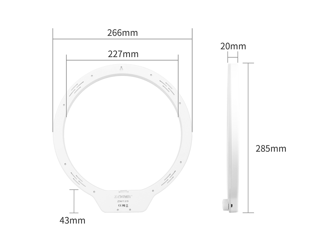 2026 anel de Luz Led Yongnuo Yn128 Ii 3200 5500k Ajustável com Suporte para Vídeos e Beleza