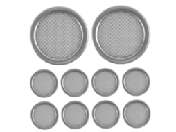 Pacote Com 10 Discos De Filtro Aço Inoxidável, Malha Fina De 14mm, Filtro Redondo De 60mm Para Filtração Líquidos E