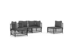 Garden Lounge Set, Garden Lounge Sets Vidaxl Antracite Aço (n/a)