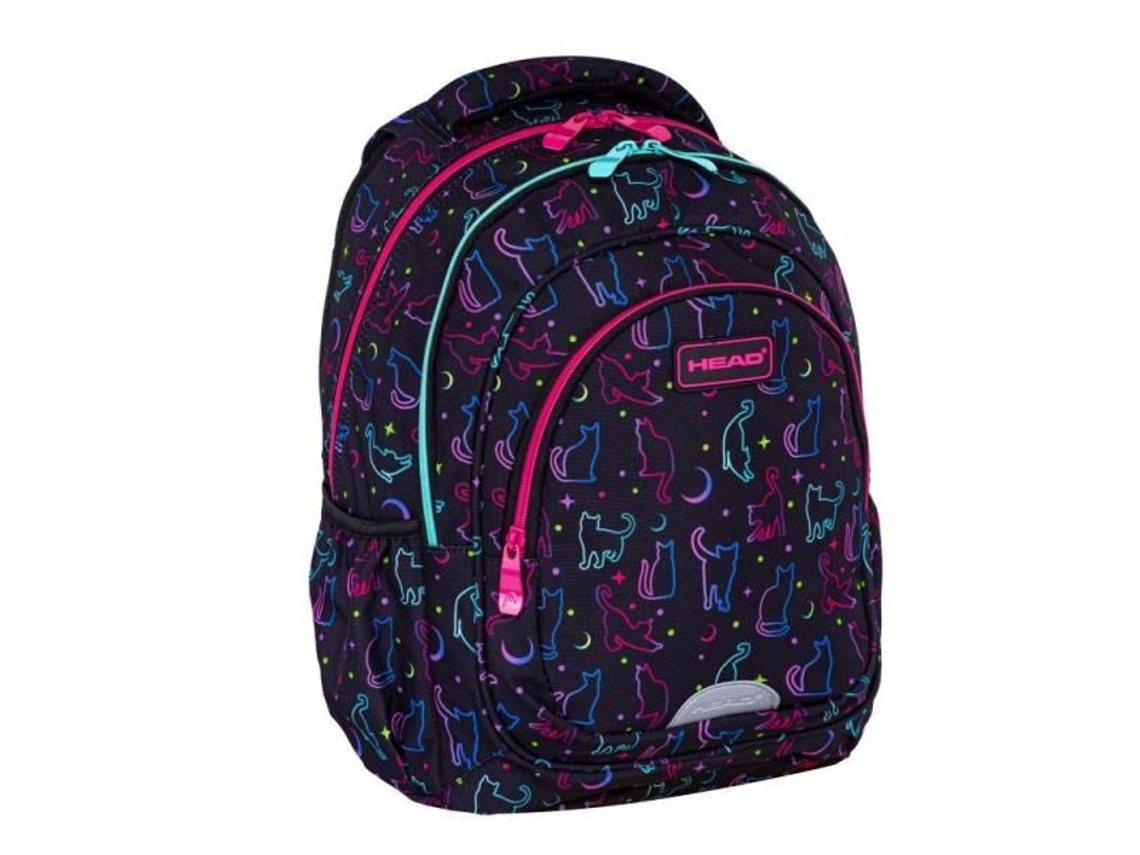 Mochila Head Midnight Cats Ab330 com dois compartimentos