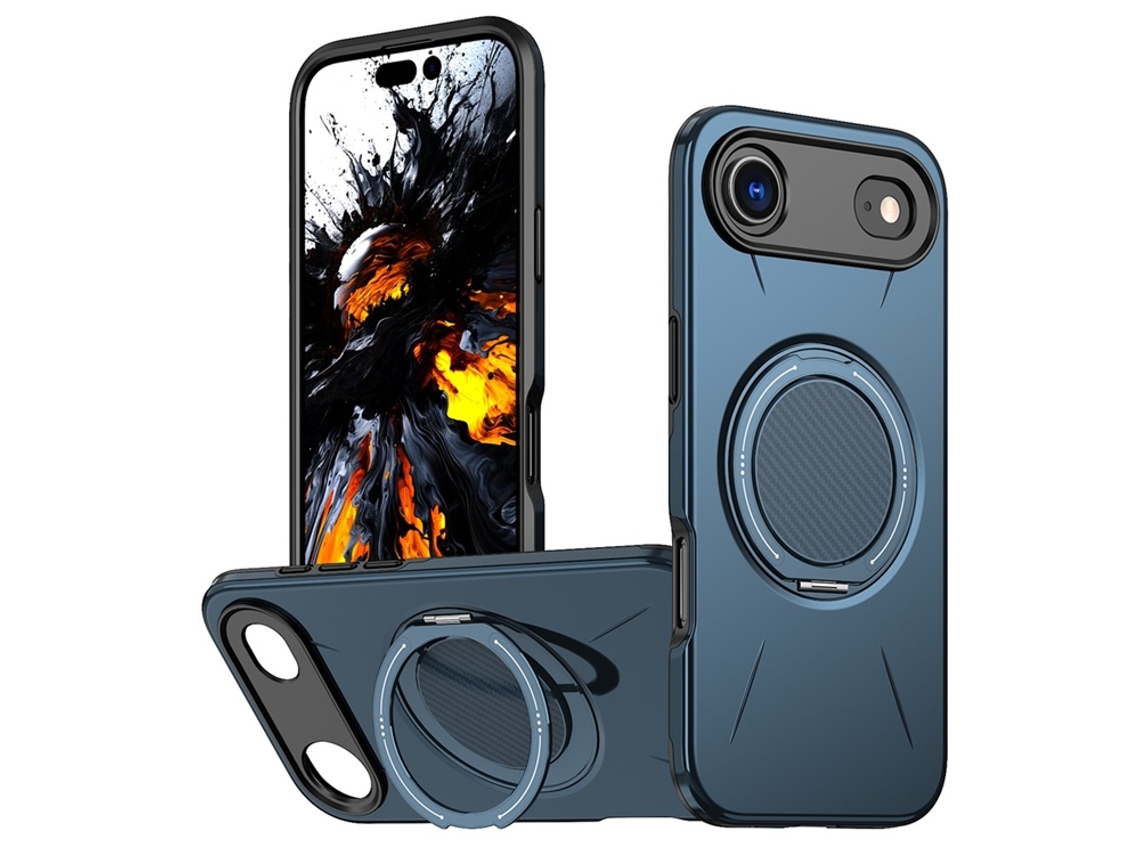Capa Para Iphone Air Com Suporte Giratório Magsafe - Azul