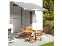 Vidaxl Tecido De Substituição Para Toldo Antracite E Branco 330x245 Cm Poliéster