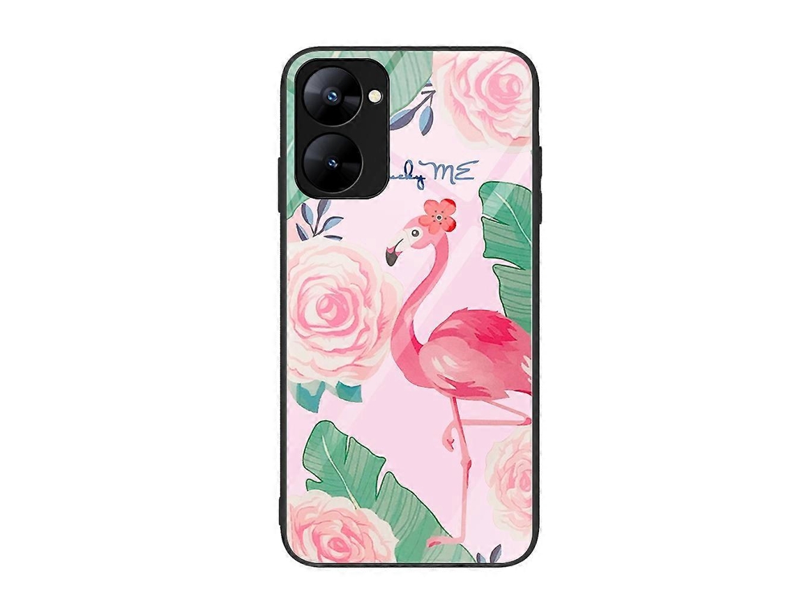 Capa De Vidro Colorido Pintado Para Realme V30