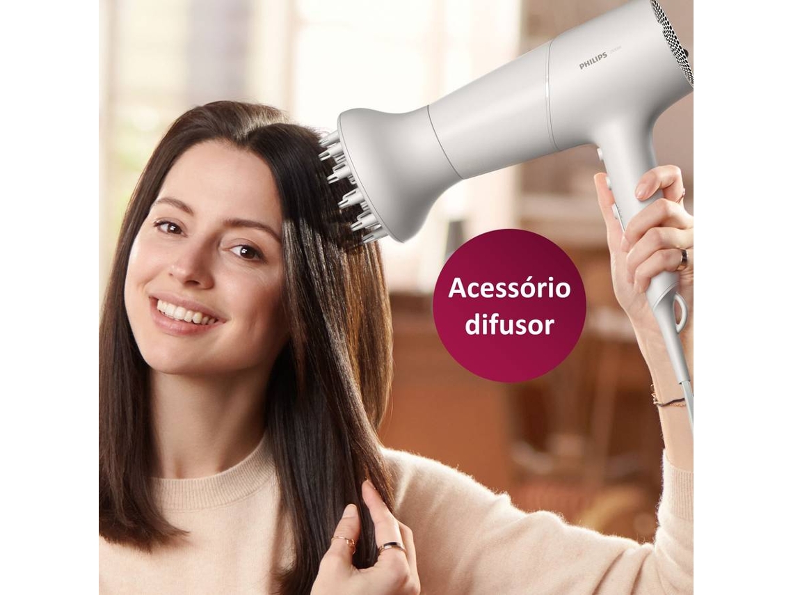 Secador de Cabelo PHILIPS BHD501/20 (2100 W - 3 Níveis de temperatura ...