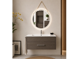 Móvel De Casa De Banho Com Lavatório Origenbath Florencia Sem Espelho 100x45 Cm Carvalho Smoky
