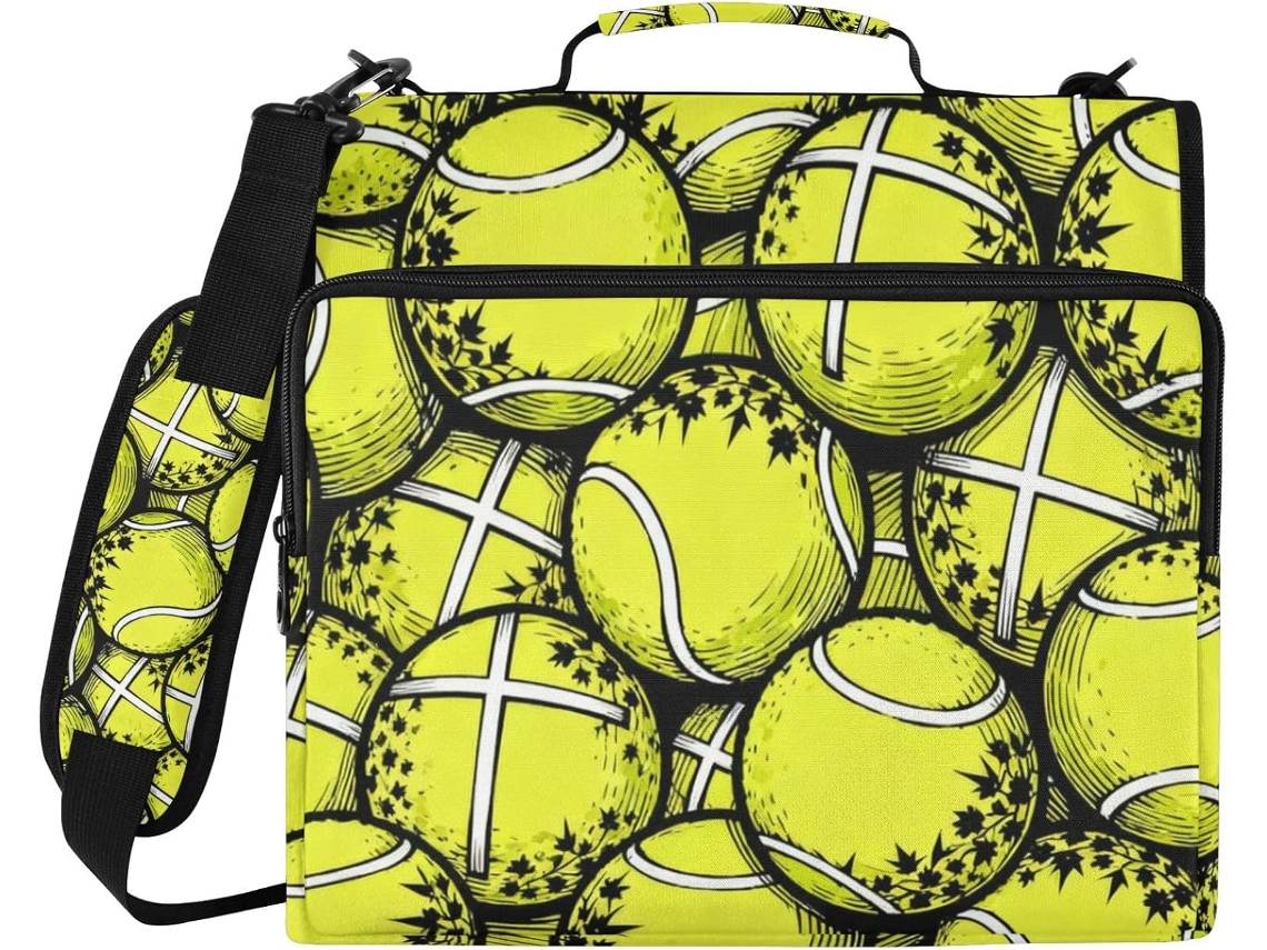 Mochila Com Estampa De Tênis Em Estilo Cartoon, Com 3 Argolas De 1, 5 Polegadas, Zíper E Alça, Inclui Bolso Com Zíper