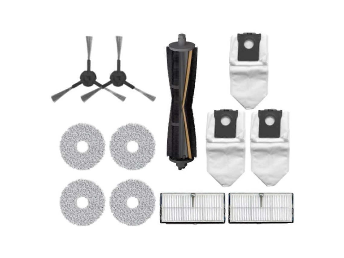 Kit De Peças De Reposição Para Aspirador Robô Dreame E30 Ultra Xiaomi M30 S: Escova Aparadora De Pelos/escova Lateral, Filtro E Pano De Limpeza.