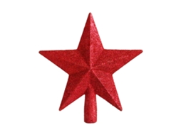 Laxiscreed Estrela De Natal Com Glitter Vermelho, Decoração Festiva De Árvore, 25cm
