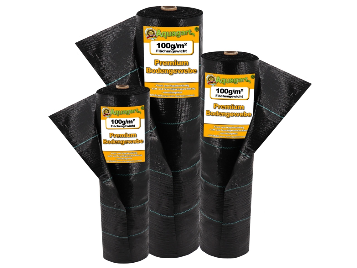 5 M² Membrana de Controlo de Ervas, Forro de Ervas, Forro de Mulching 100 g, 1,65 M Largura AQUAGART