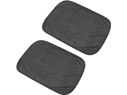 Conjunto de 2 peças de protetores solares para portas laterais traseiras com proteção UV e instalação inclusa.