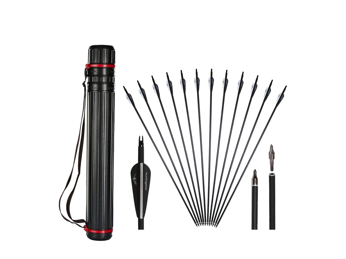 Conjunto De Flechas, Flecha De Carbono De 31 Polegadas, Arco Recurvo/compound,branco Oem