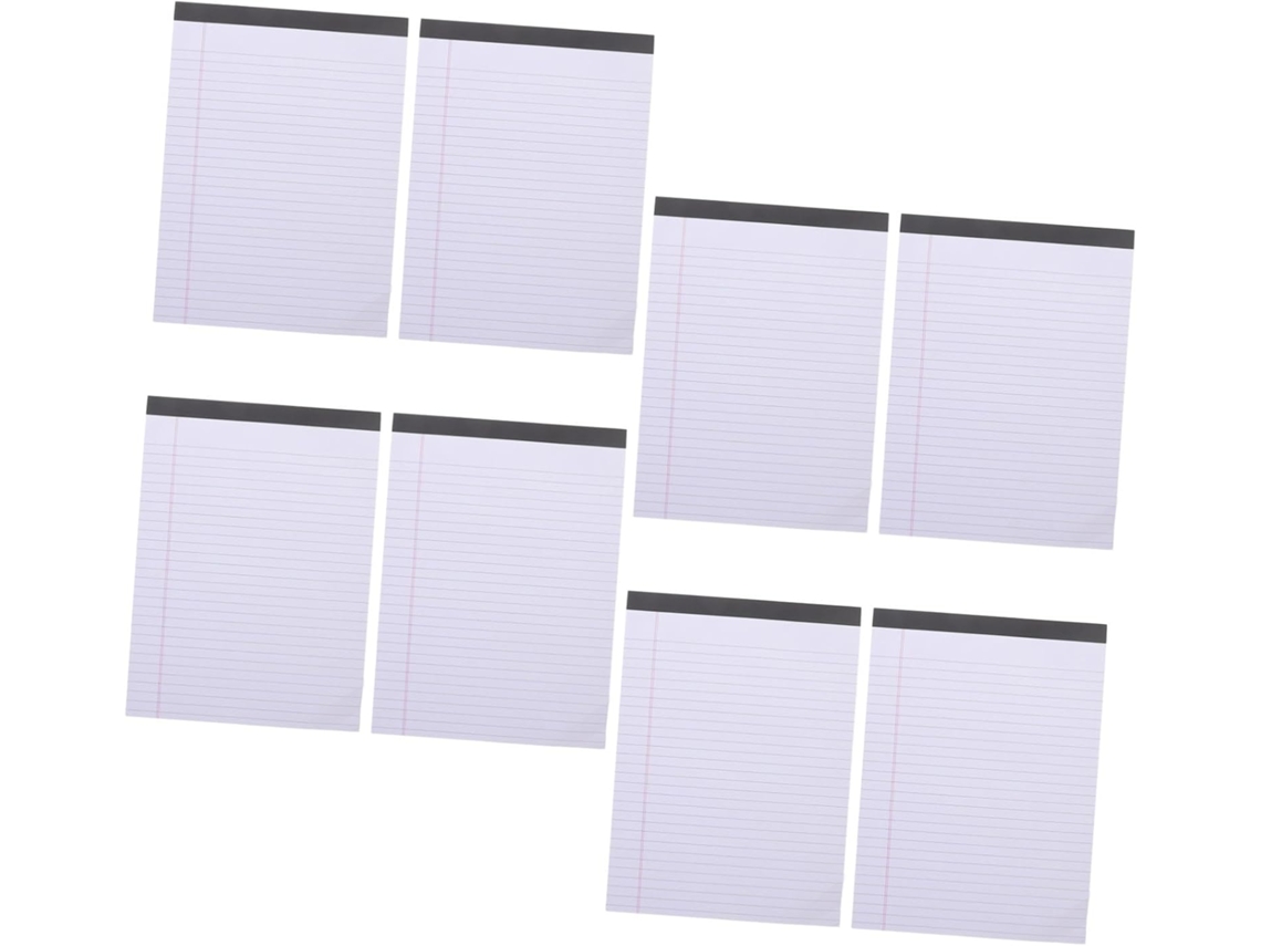 Conjunto de 8 cadernos para escrita, 400 folhas de papel branco, caderno com linhas.