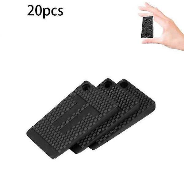 Calços de Mesa Premium, Almofadas Macias para Móveis, Niveladores, Calços de Plástico para Restaurante 2025th BRILVIBERA (20 Peças, Preto)